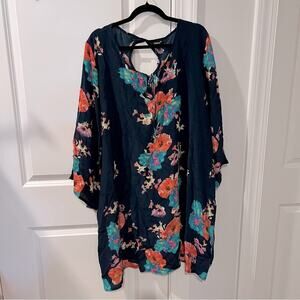 NWT $219 Tolani 3X Floral Dress Tunic Blouse